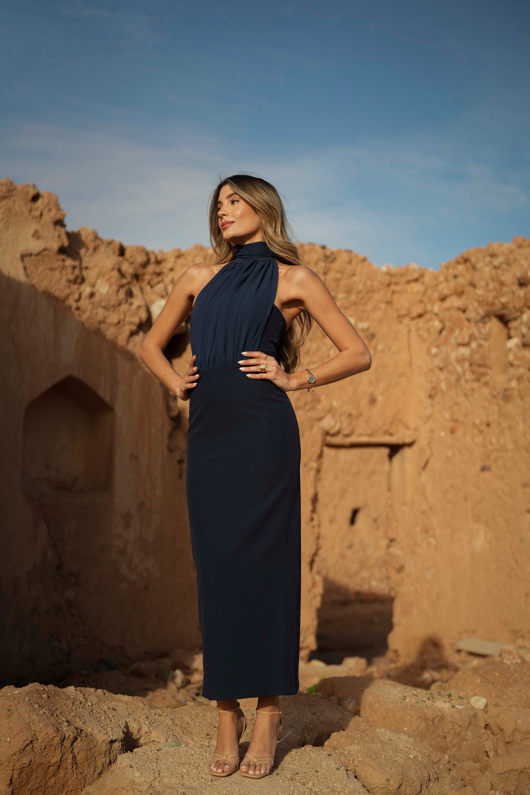 VESTIDO MANUELA AZUL MARINHO