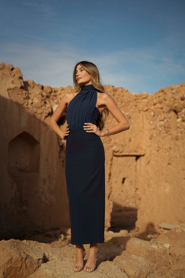 VESTIDO MANUELA AZUL MARINHO