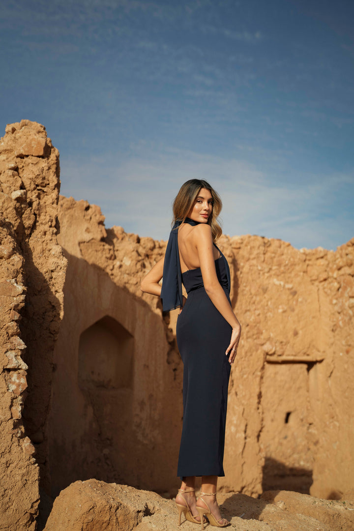 VESTIDO MANUELA AZUL MARINHO