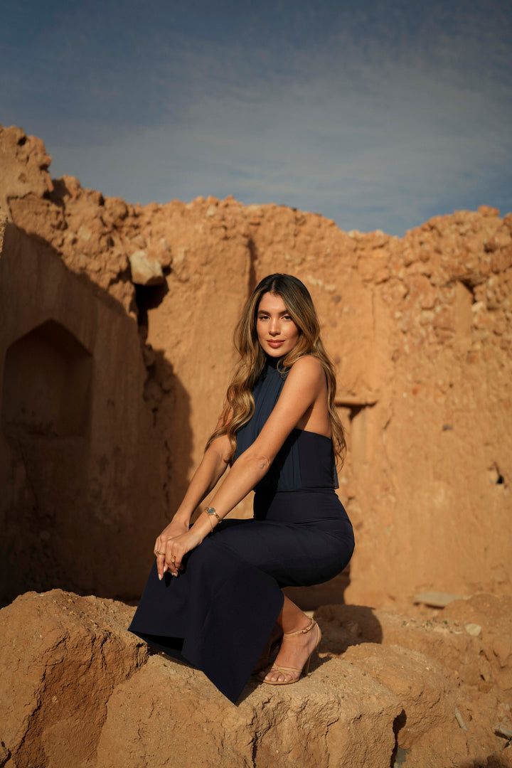 VESTIDO MANUELA AZUL MARINHO