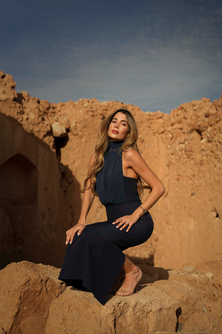 VESTIDO MANUELA AZUL MARINHO