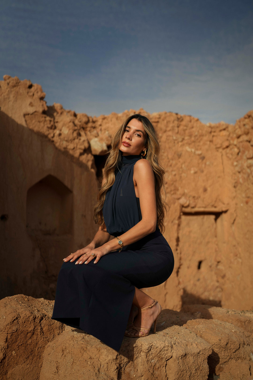 VESTIDO MANUELA AZUL MARINHO