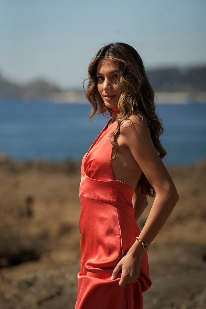 AURA CORAL DRESS