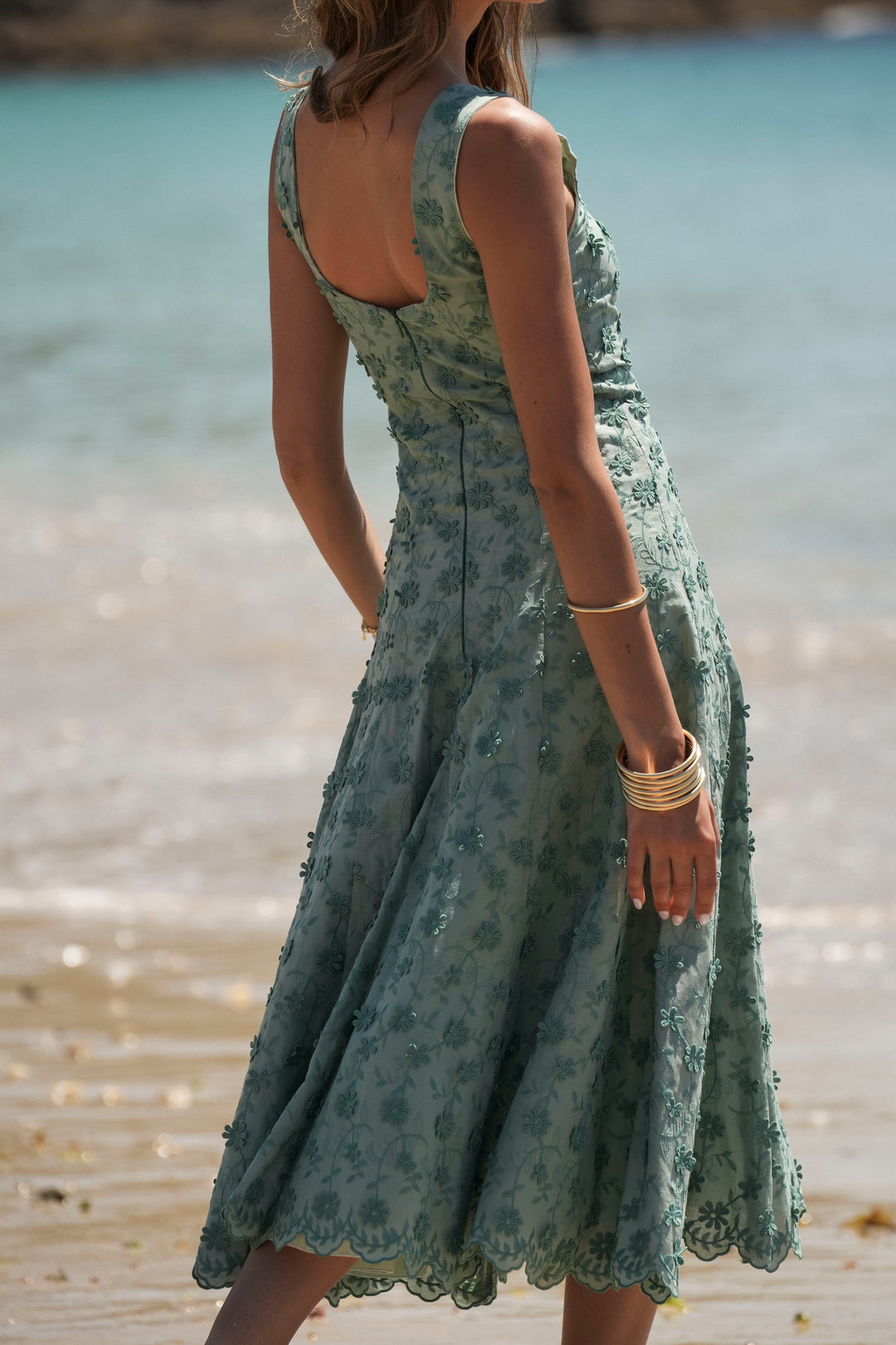 VESTIDO FLORA VERDE AGUA