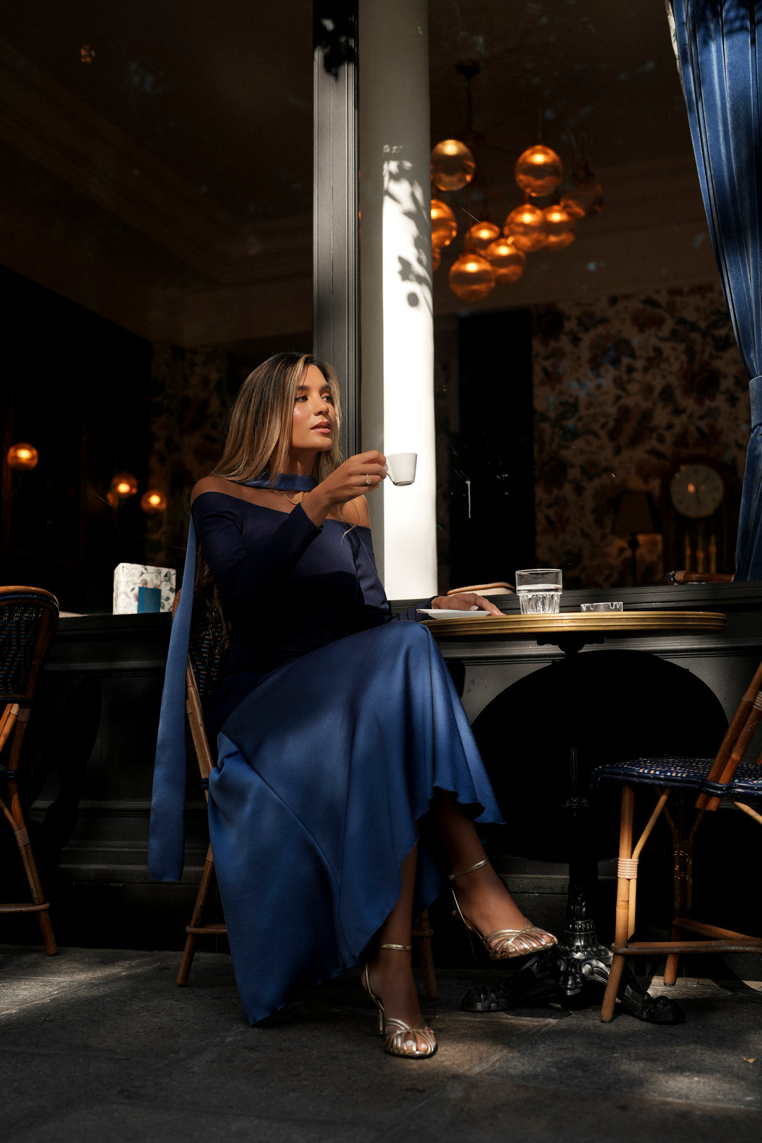 FIONA LONG SLEEVE NAVY BLUE DRESS