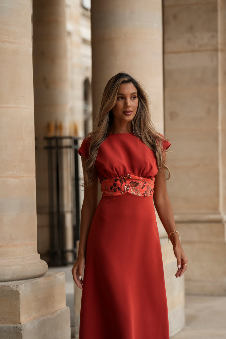 AURÉLIE ORANGE DRESS