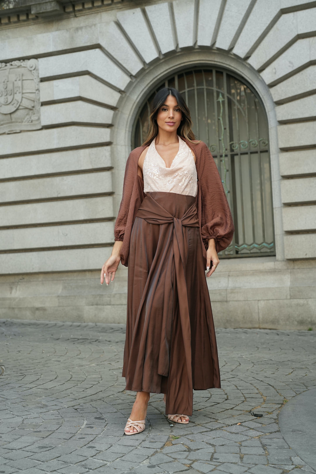 JUPE D'AMAZONE MARRON