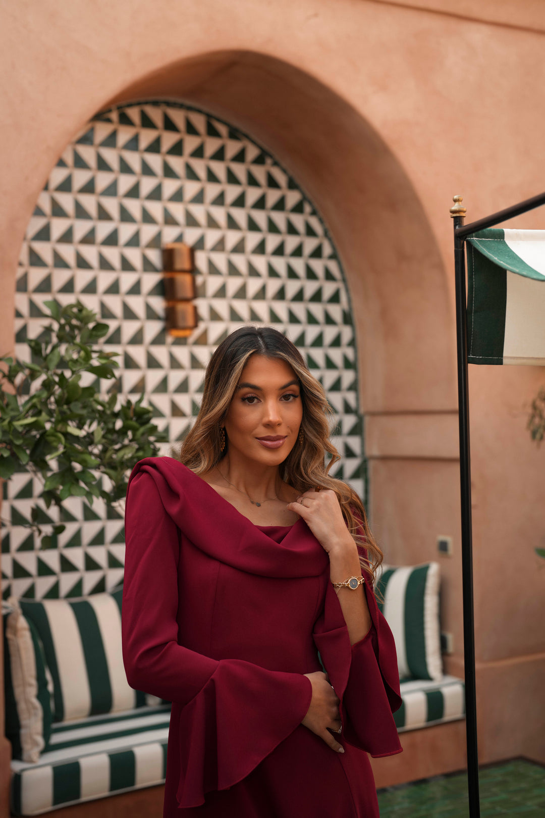 VESTIDO LIVIA VERMELHO MANGA COMPRIDA