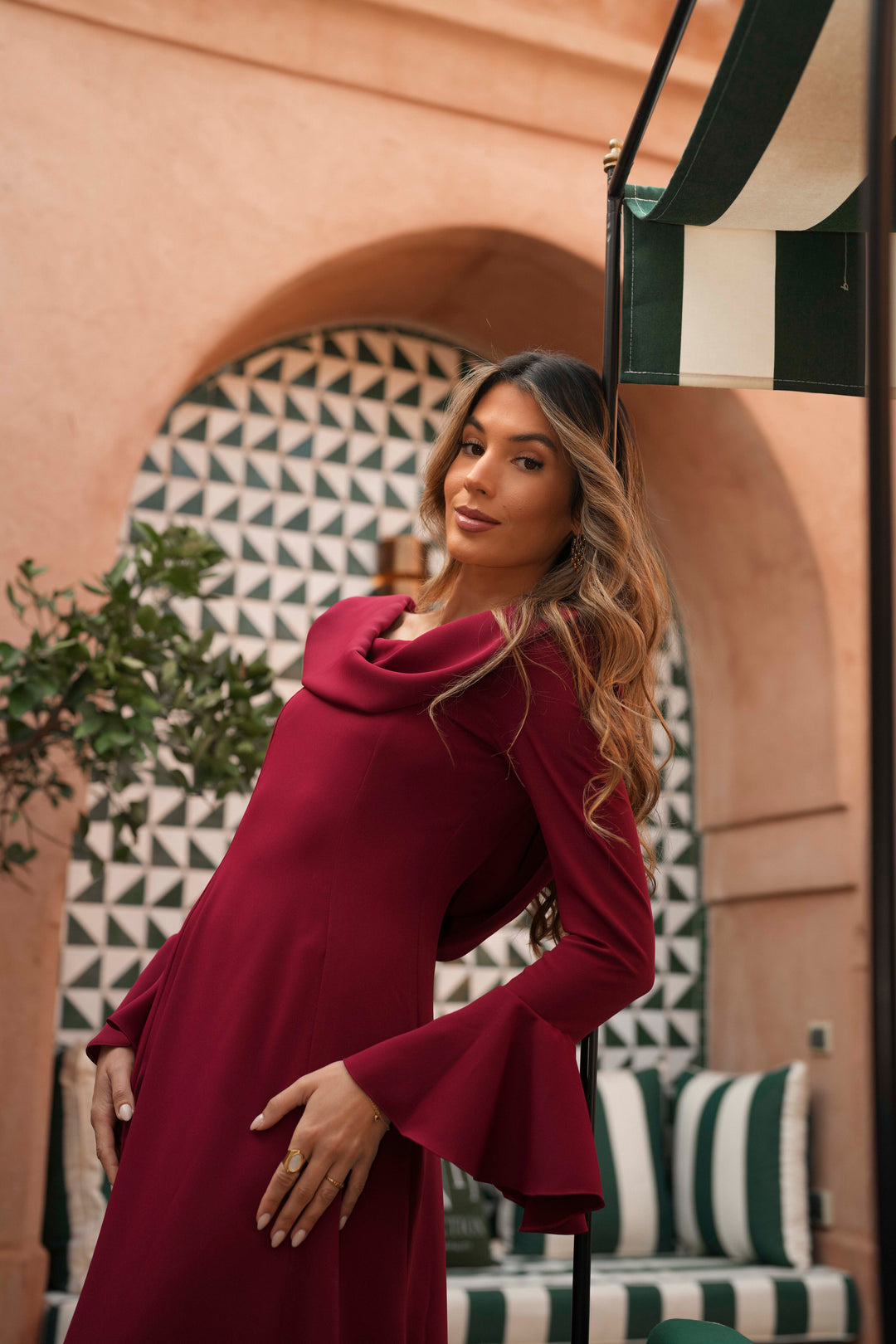 VESTIDO LIVIA VERMELHO MANGA COMPRIDA