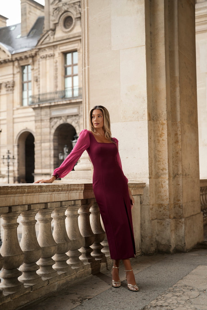 CELINE GARNET DRESS