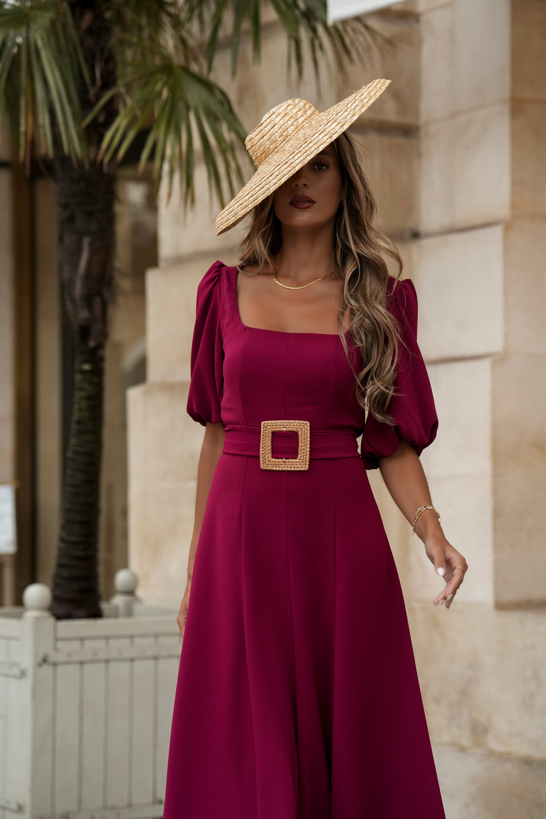 CAMILLE PETROLEUM BLUE DRESS