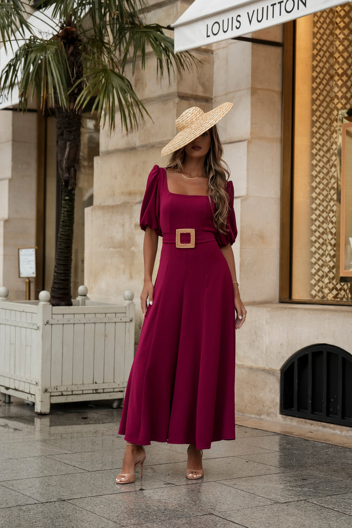 CAMILLE PETROLEUM BLUE DRESS