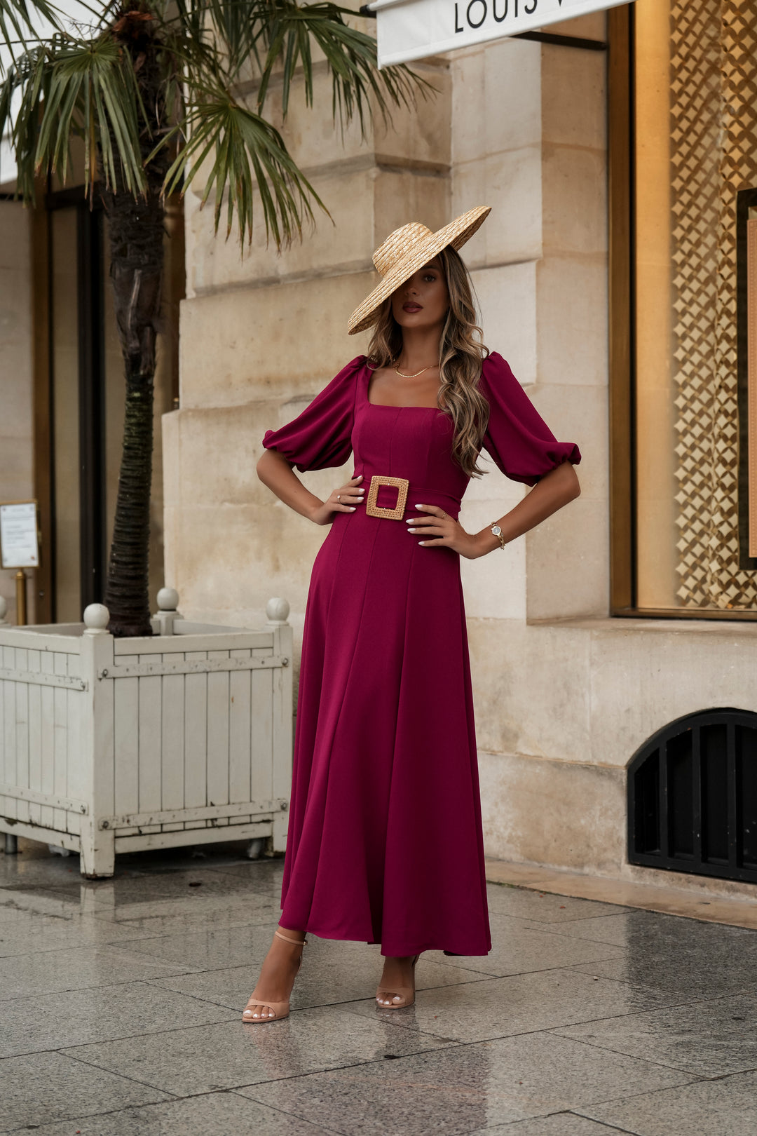 CAMILLE PETROLEUM BLUE DRESS