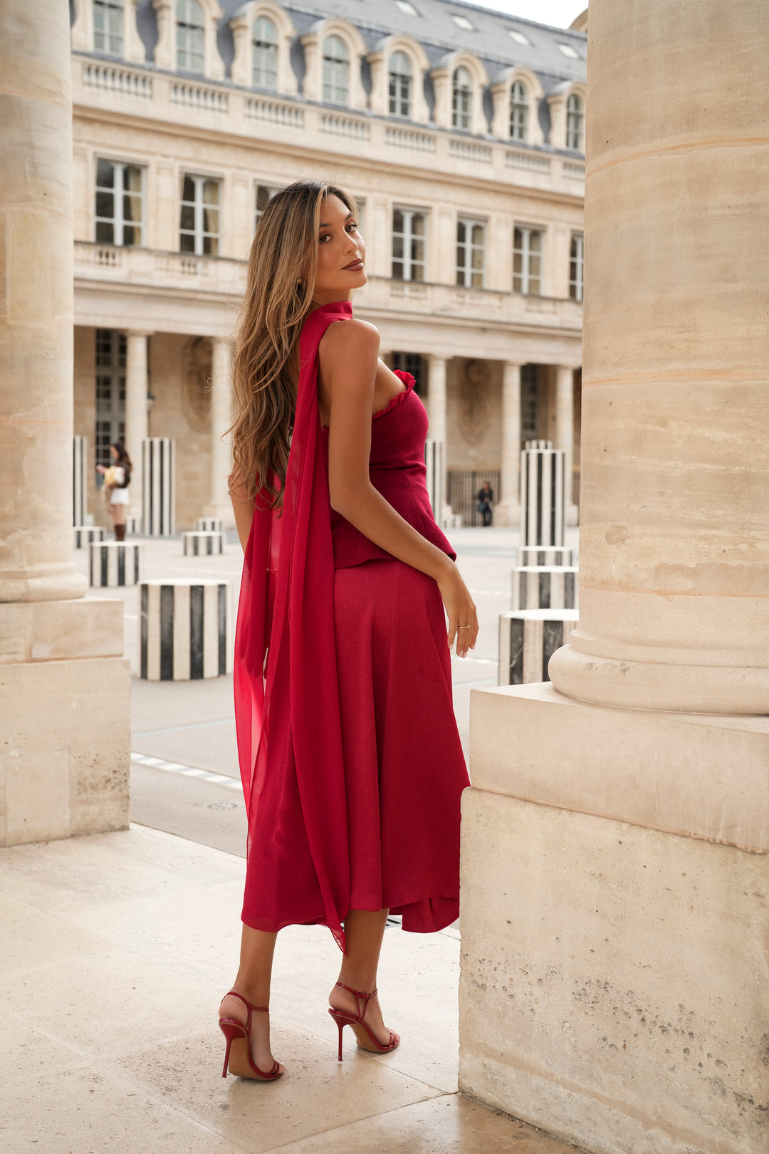 RED BARI SHAWL
