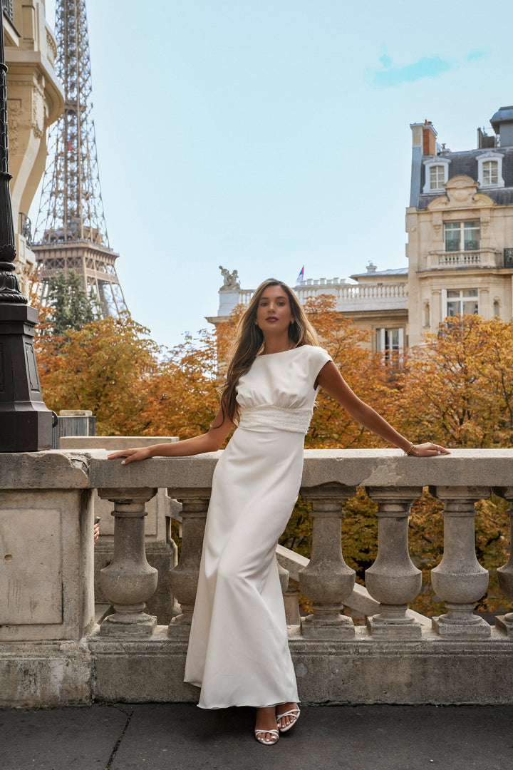AURÉLIE BEIGE DRESS
