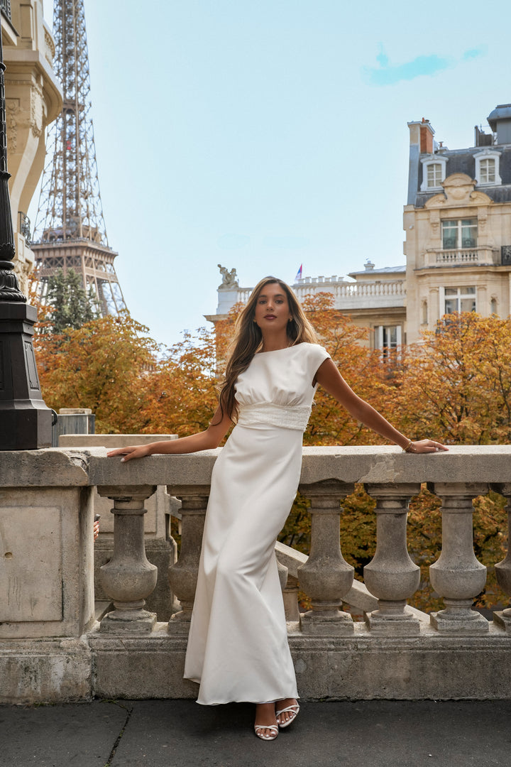 AURÉLIE BEIGE DRESS