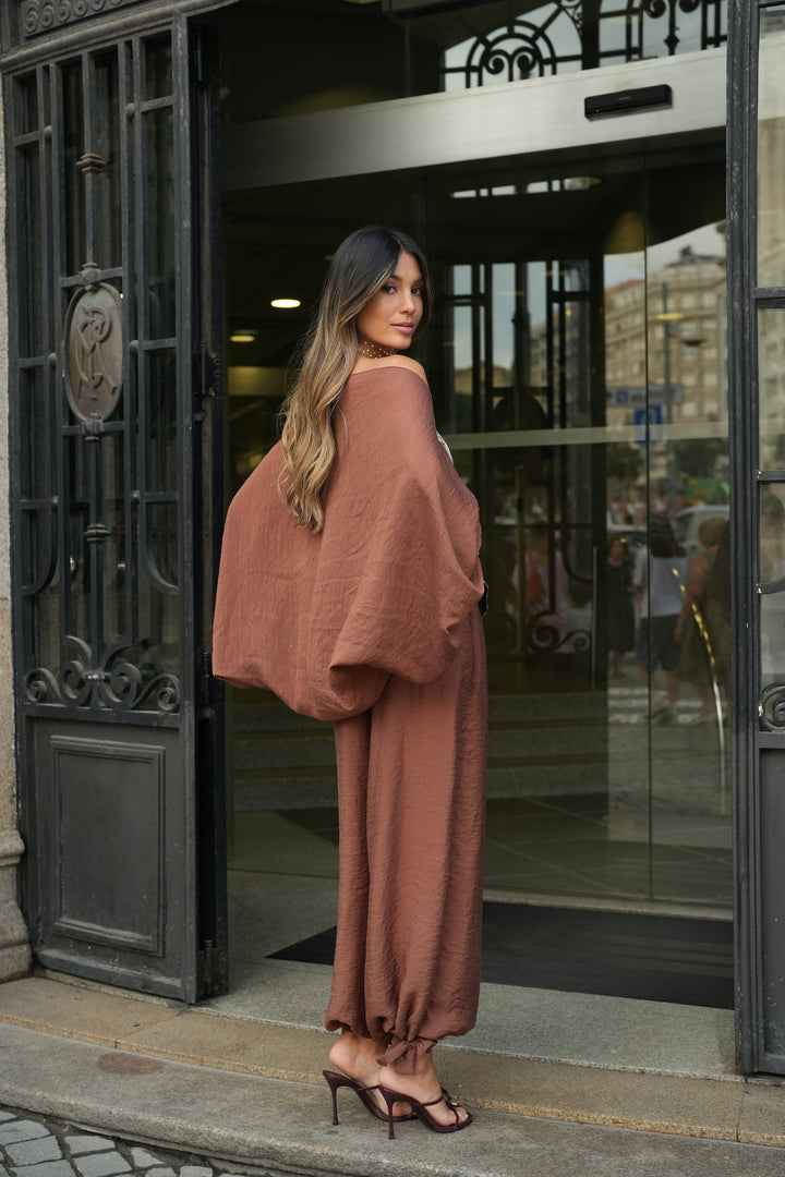 PANTALON TANGER MARRON
