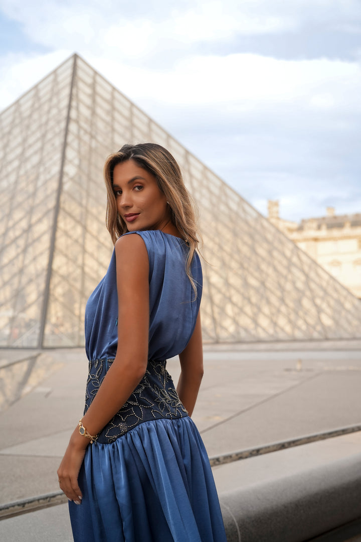 LOUVRE BLUE DRESS