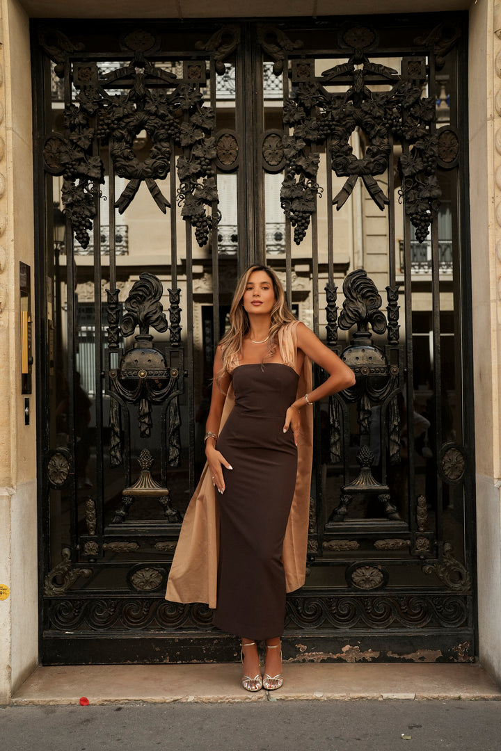 BROWN NICOLE DRESS