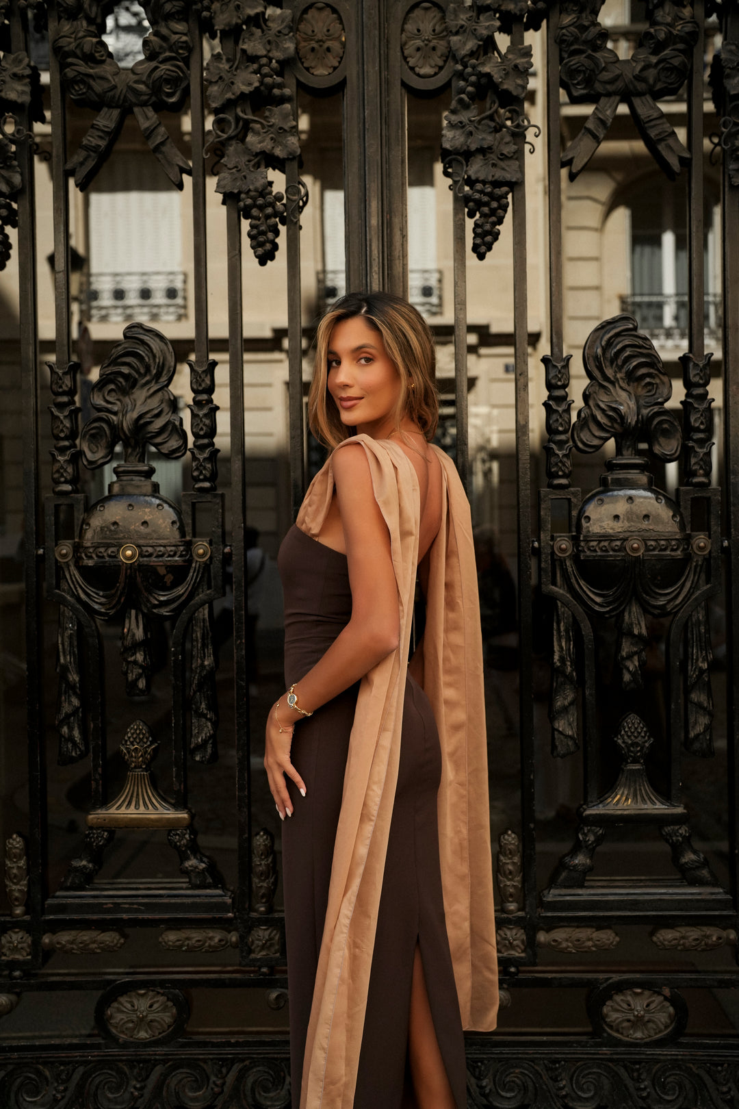 BROWN NICOLE DRESS