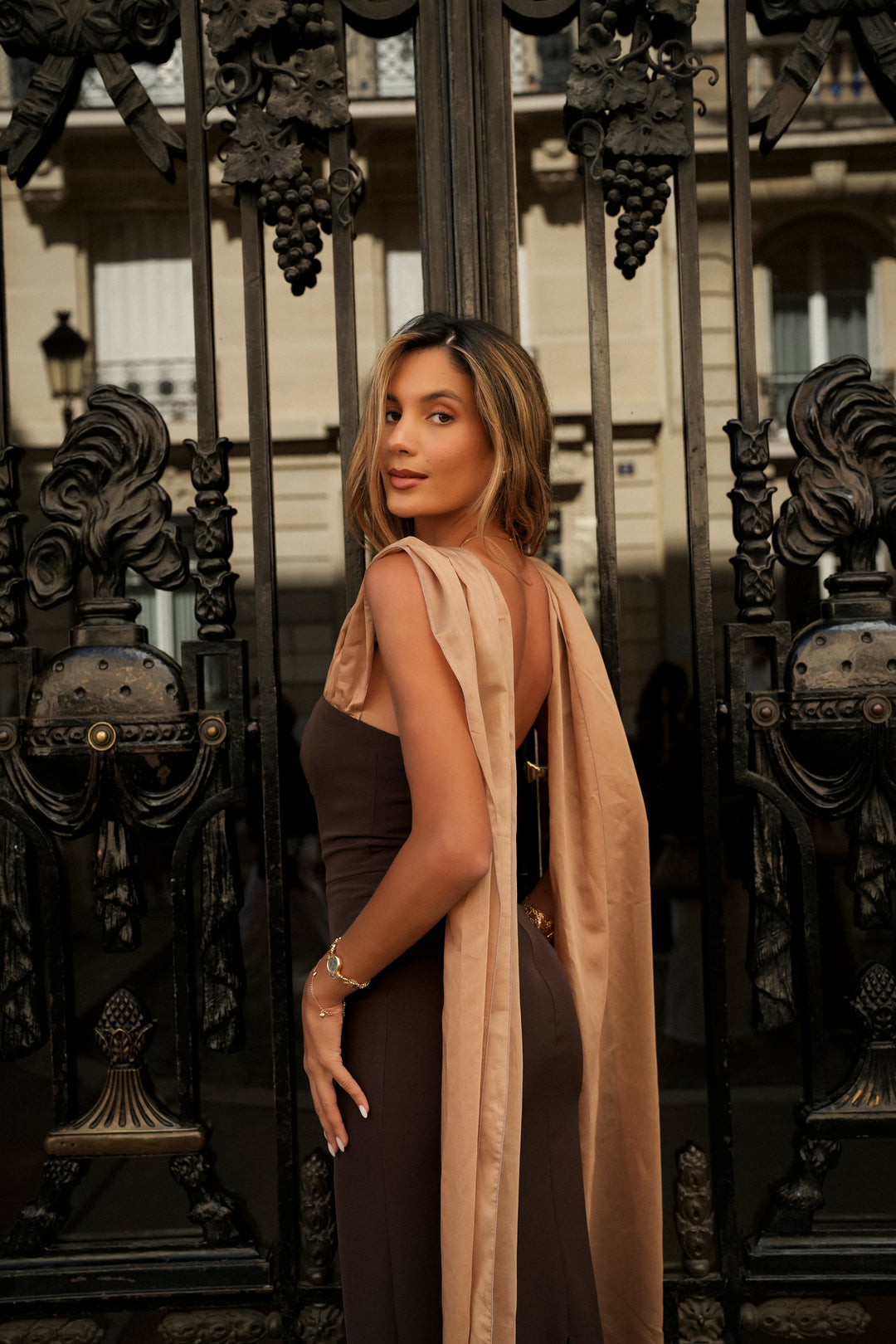 BROWN NICOLE DRESS