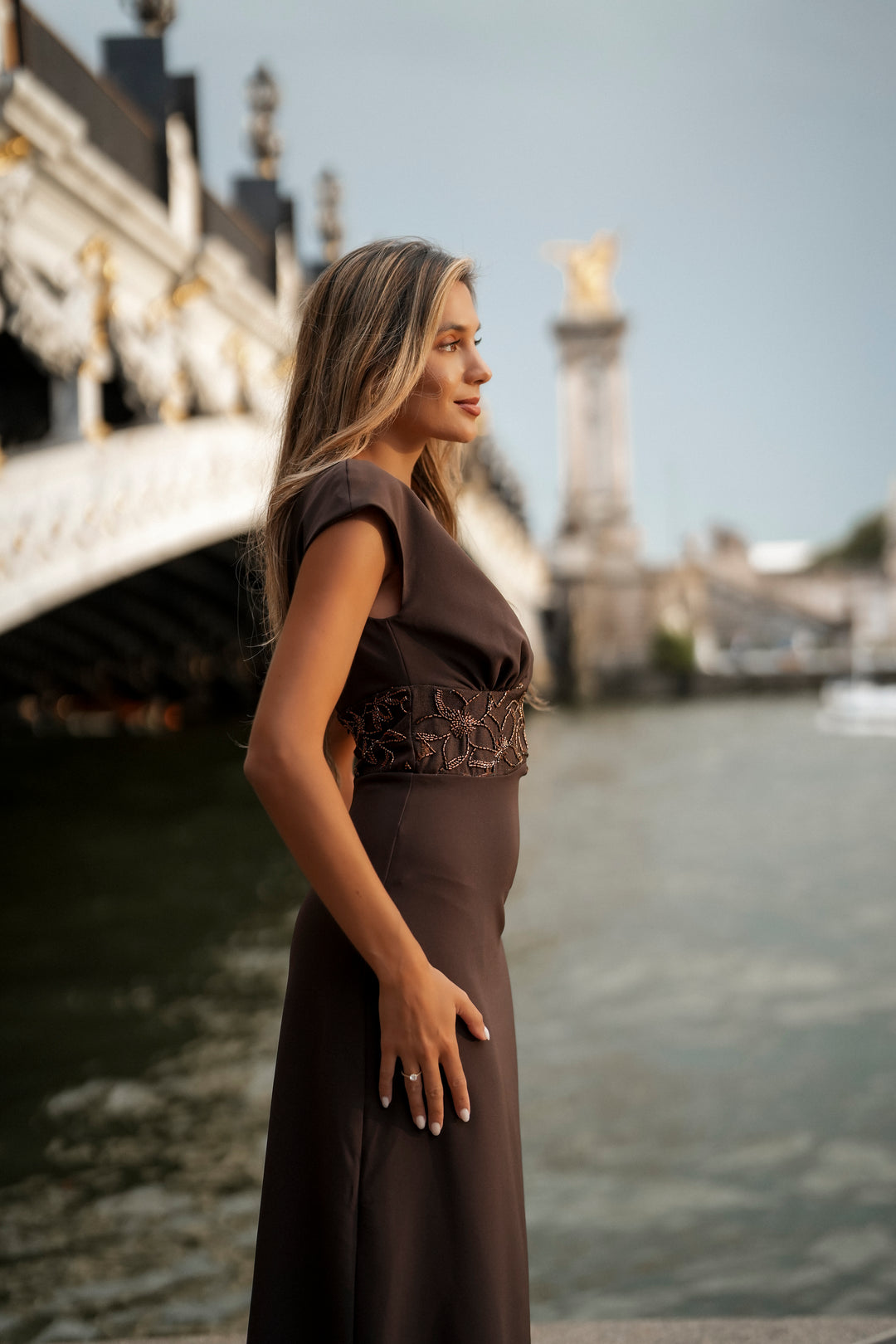 AURÉLIE BROWN DRESS