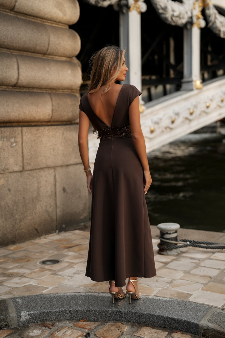 AURÉLIE BROWN DRESS