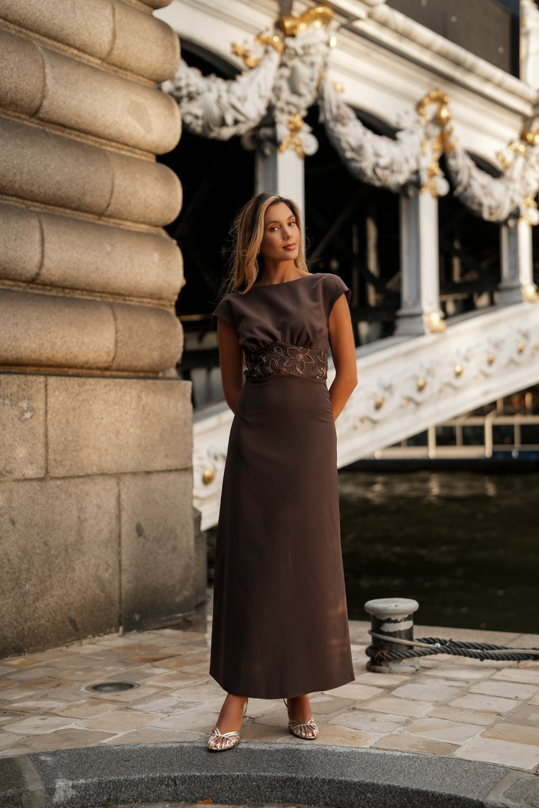 AURÉLIE BROWN DRESS