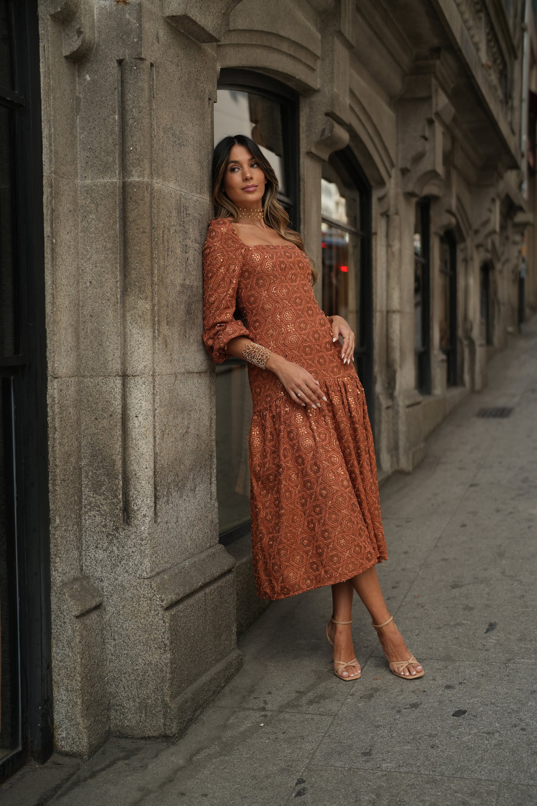 VESTIDO ADELAIDA TERRACOTA