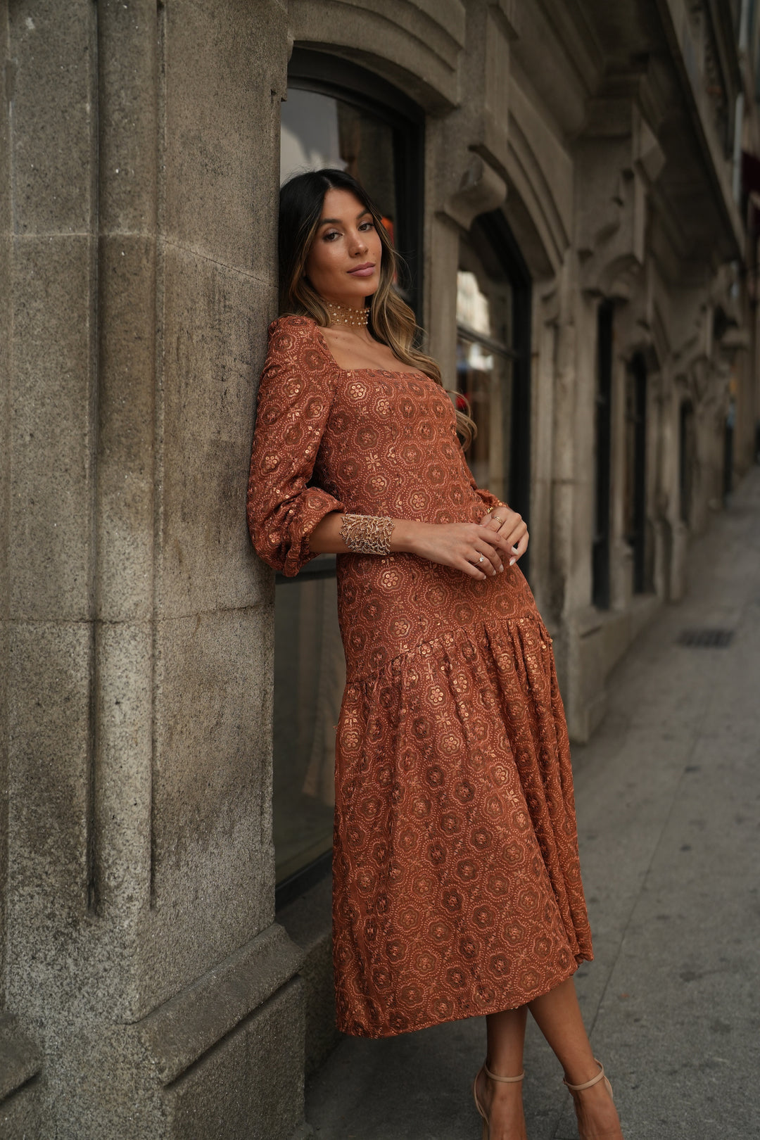 VESTIDO ADELAIDA TERRACOTA