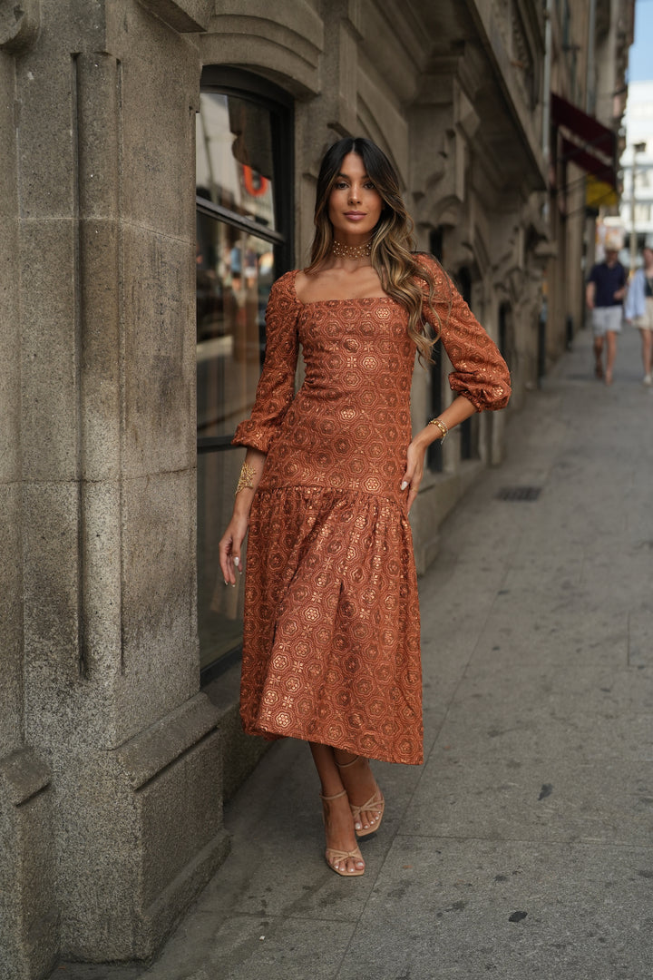 VESTIDO ADELAIDA TERRACOTA