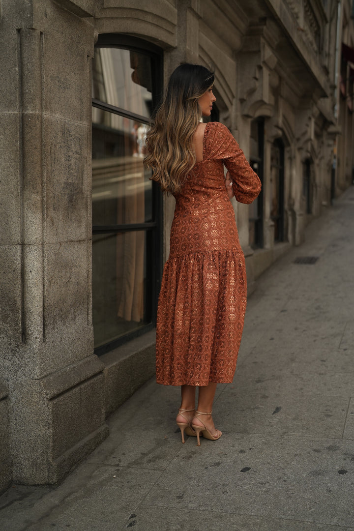 VESTIDO ADELAIDA TERRACOTA