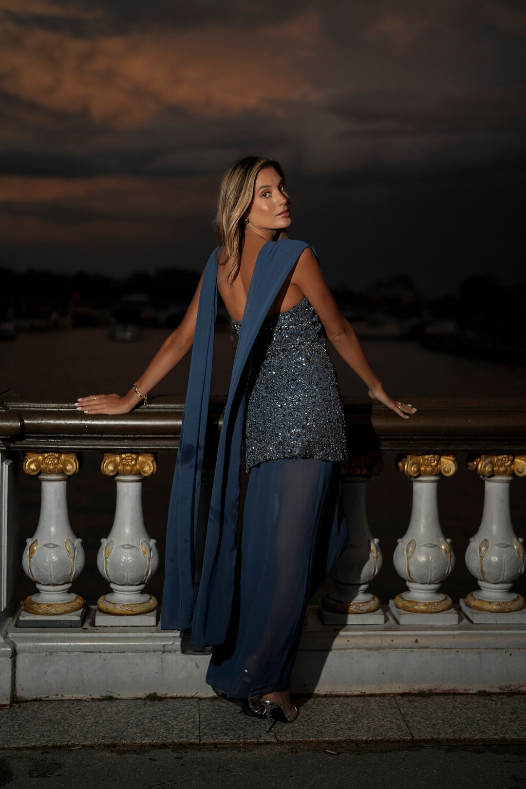ISABELLA BLUE SEQUIN DRESS