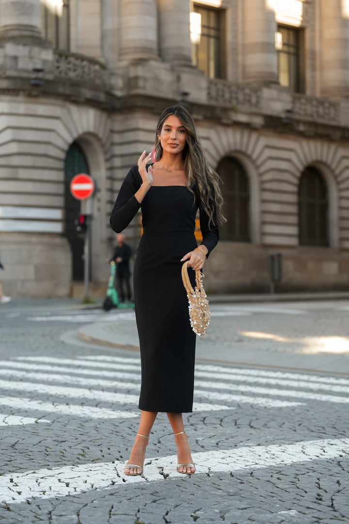 BLACK SELINA DRESS
