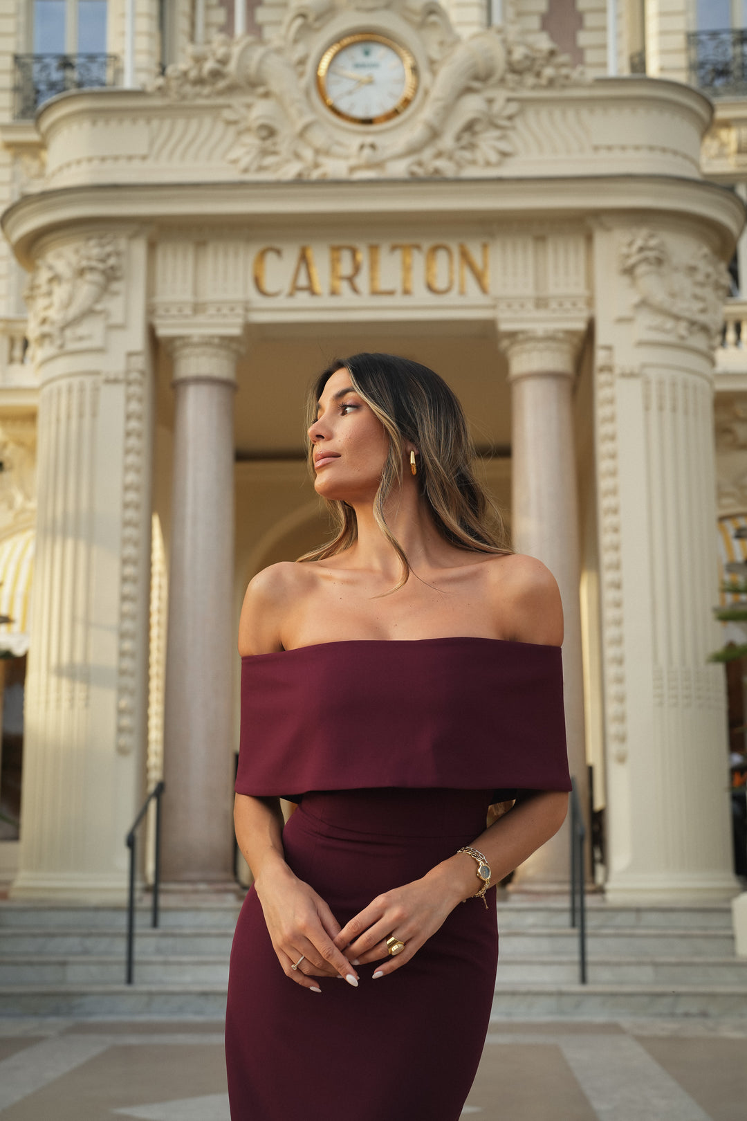 ROBE BATEAU GRENAT