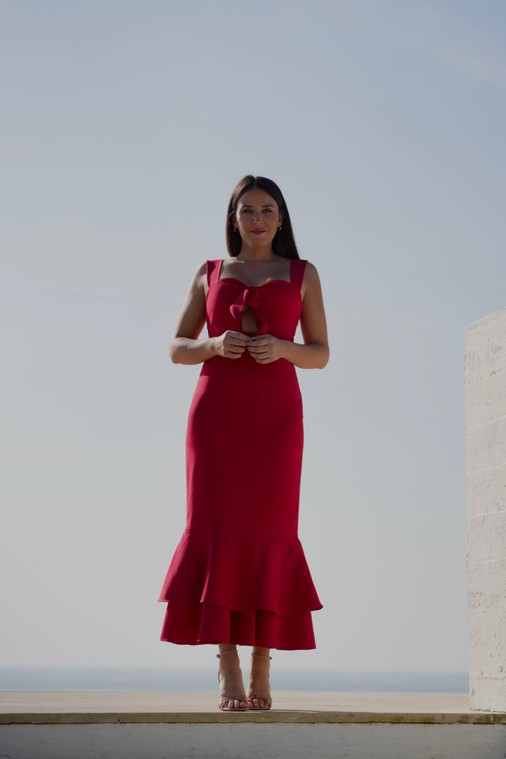 VESTIDO AZAHAR ROJO