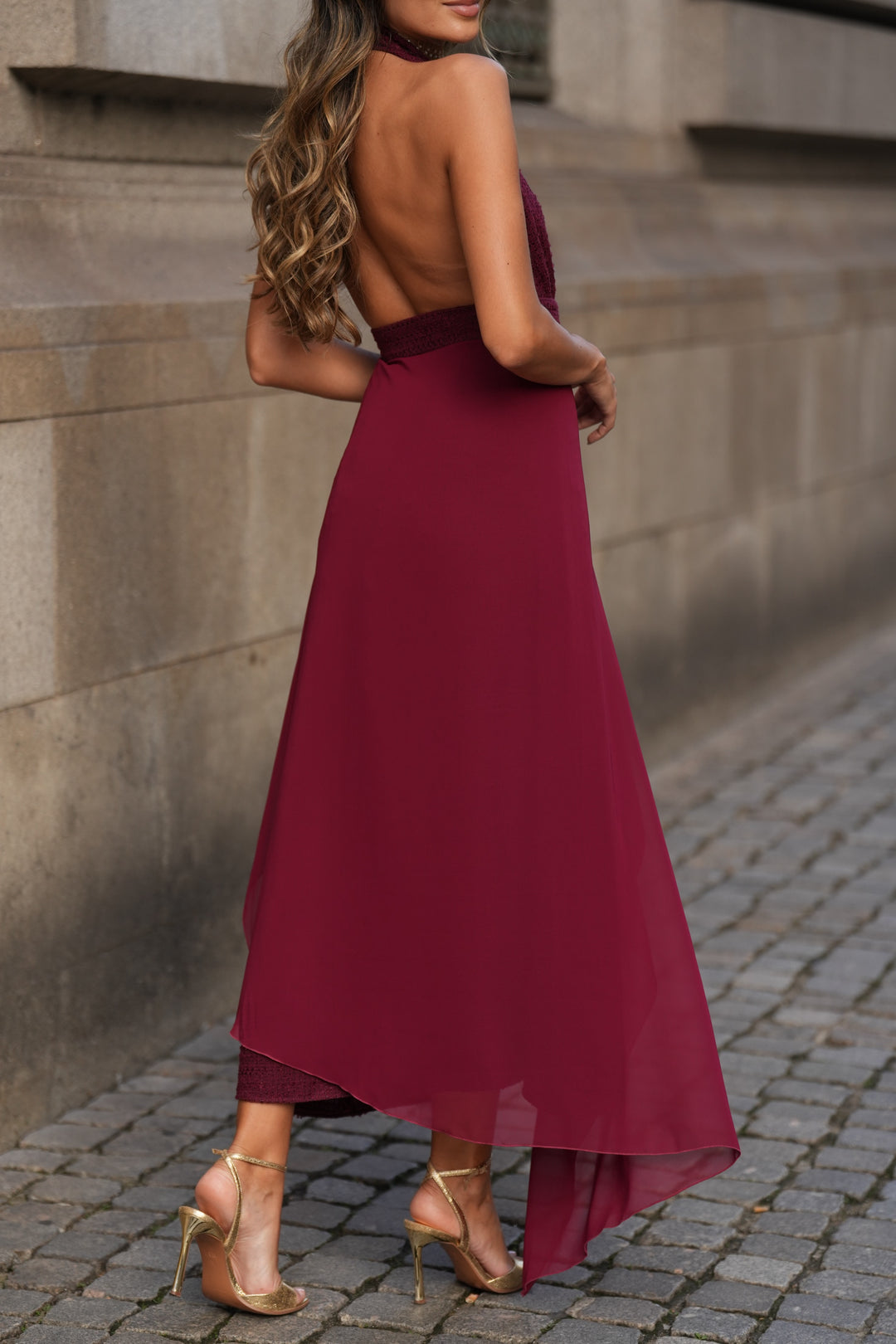 VESTIDO RIAD GRANATE