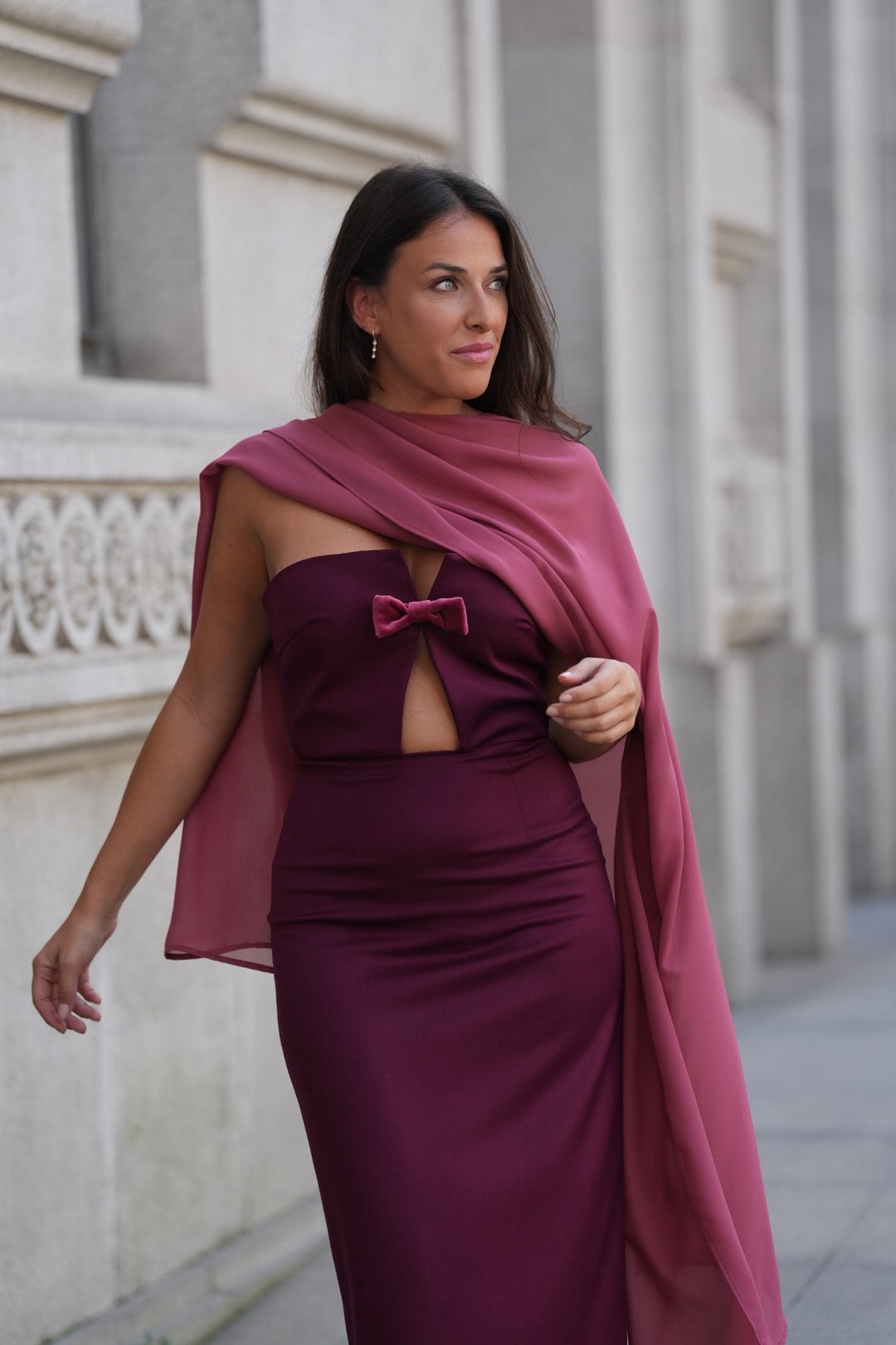 francescas burgundy dress Francesca's Cranberry Lace Bodice Fit & Flare