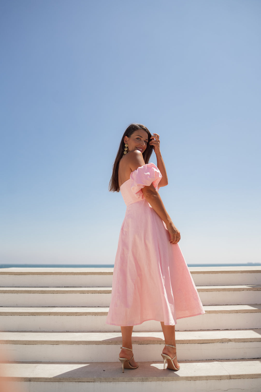SINGAPORE PINK LINEN DRESS – Güendolina SINGAPORE PINK LINEN DRESS – Güendolina