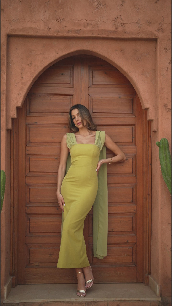 VESTIDO NICOLE VERDE CLARO