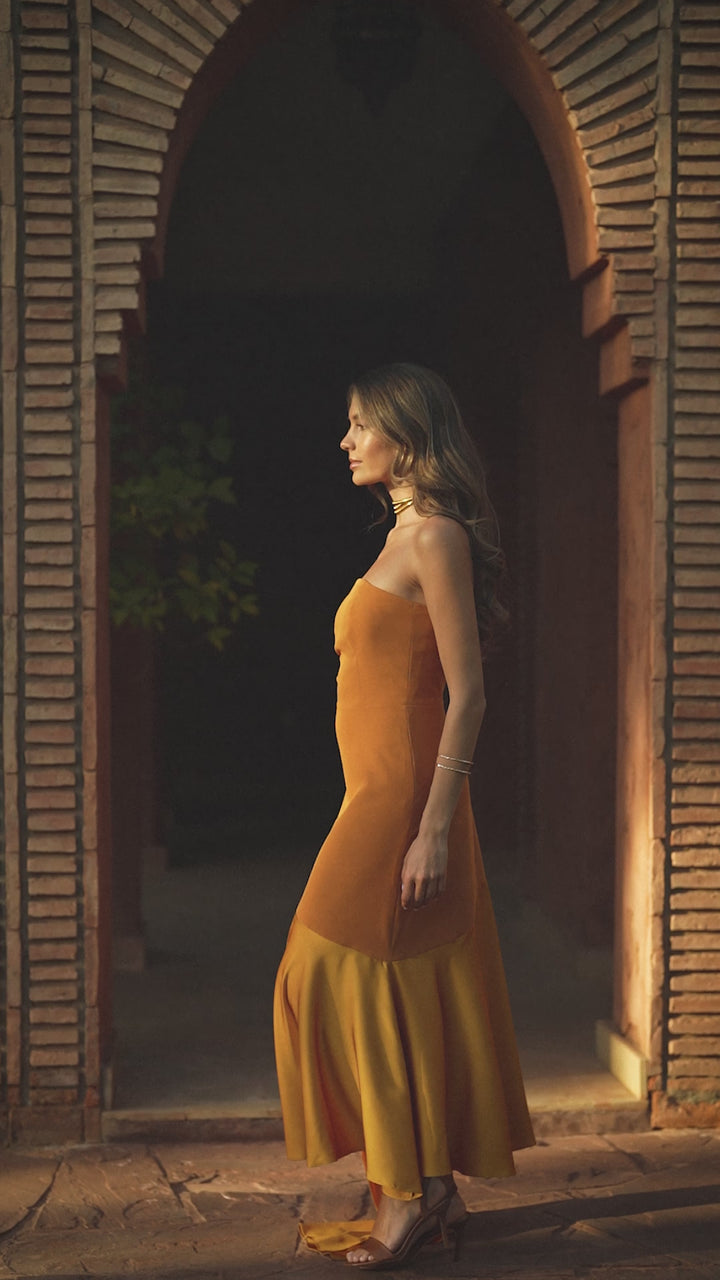 FIONA MUSTARD DRESS