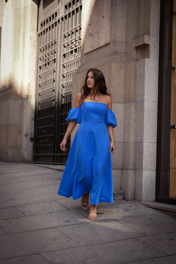 BLUE SINGAPORE DRESS