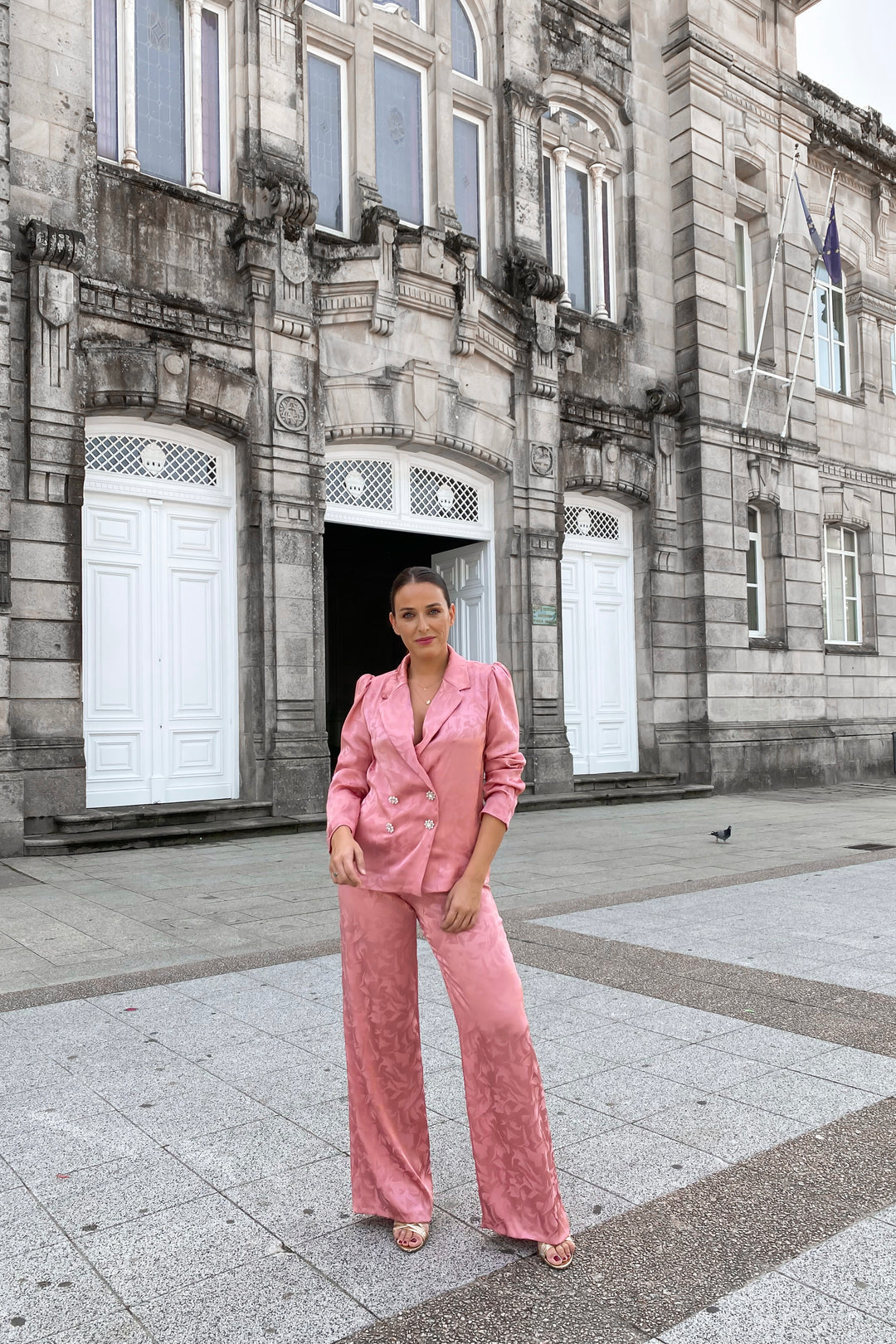 ENSEMBLE JACQUARD ROSE POUDRE – Güendolina1